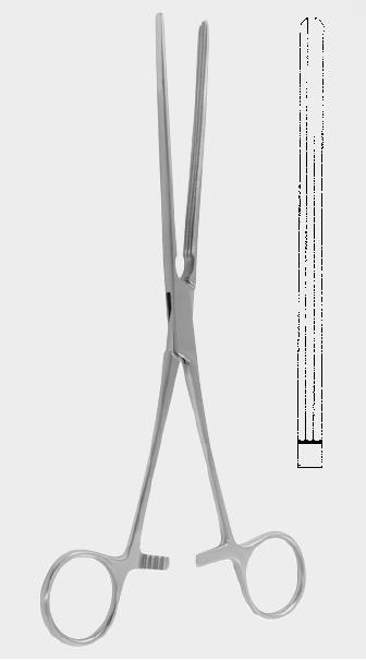 Затискач КОХЕР (KOCHER), атравматичний, 22 см (cm), прямий. Бренд: Zepf (Зепф).